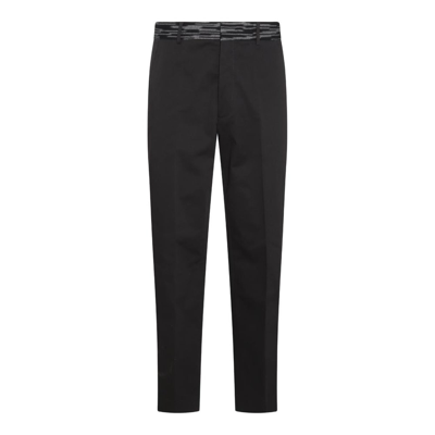 Shop Missoni Pressed Crease Chino Trousers In Black
