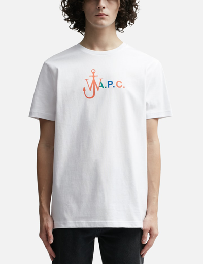 Shop Apc X Jw Anderson Anchor T-shirt In White