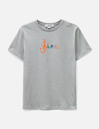 Shop Apc X Jw Anderson Anchor T-shirt In Grey