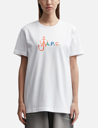 Shop Apc X Jw Anderson Anchor T-shirt In White