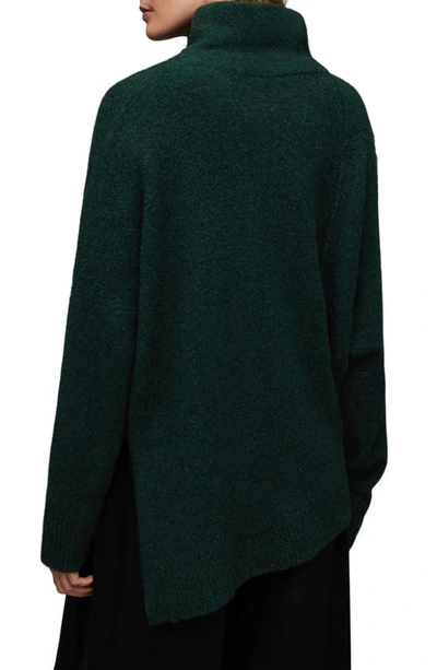 Shop Allsaints Lock Mock Neck Sweater In Sycamore Green