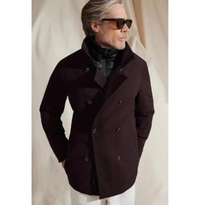 Shop Montecore - Double Breasted Down Jacket In Technical Fabric In Oxblood F05mucx521