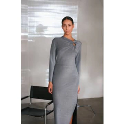 Shop Harrison Fashion Karlakb Dress/silver In Metallic