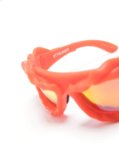 Shop Ottolinger Twisted Sunglasses Woman Orange In Acetate