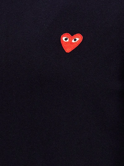 Shop Comme Des Garçons Play 'heart' Sweater In Blue