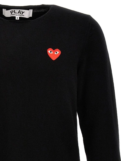 Shop Comme Des Garçons Play 'heart' Sweater In Black
