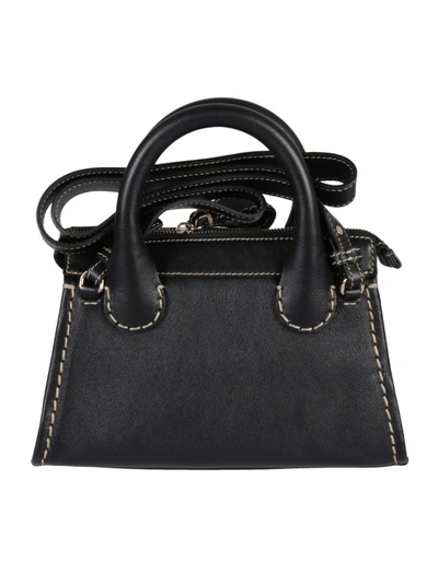Shop Chloé Black Leather Edith Mini Handbag