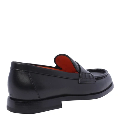 Santoni Flat Shoes In Black