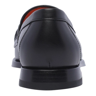 Santoni Flat Shoes In Black
