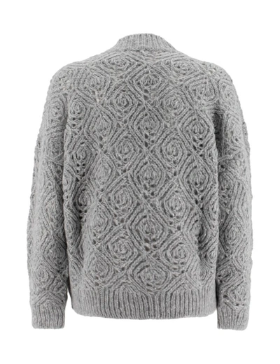Shop Panicale Grey Knitted Cardigan