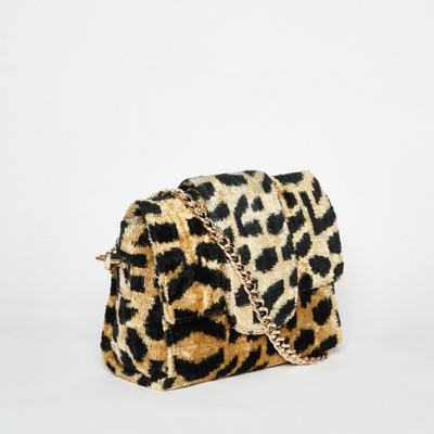 Shop La Milanesa Spotted Silk And Cotton Handbag In Brown