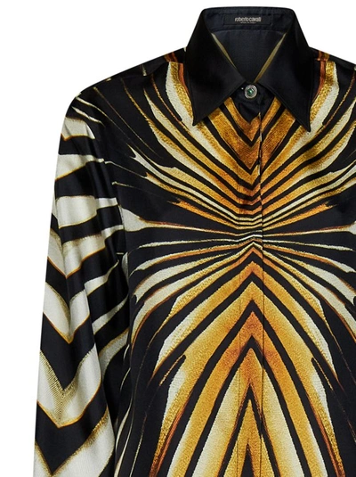 Shop Roberto Cavalli Multicolor Animalier-print Silk Shirt