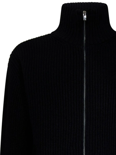 Shop A Paper Kid Black Unisex Zip-fastened Sweater