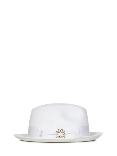 Shop Elie Saab White Felt Nila Hat