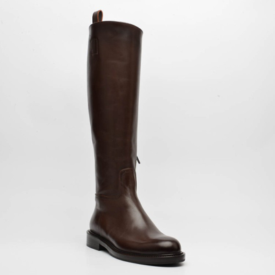 Shop Guglielmo Rotta Chocolate Brown Leather Boot