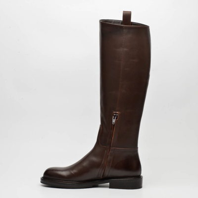 Shop Guglielmo Rotta Chocolate Brown Leather Boot