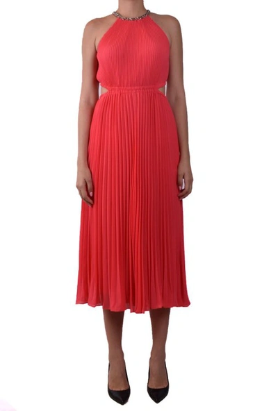 Shop Michael Kors Red Cut-out Midi Dress