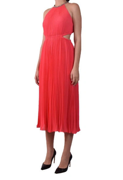 Shop Michael Kors Red Cut-out Midi Dress