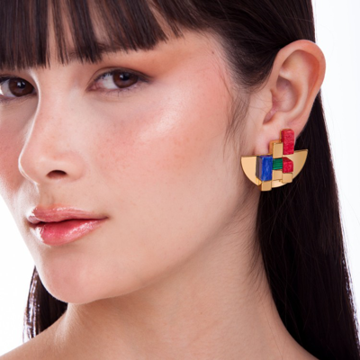 Shop M. Dolores Blocos Earring Colors In Not Applicable