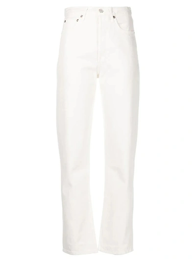 Shop Agolde 90s Pinch Waist Jeans In White