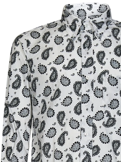 Shop Thom Browne White Cotton Poplin Straight-fit Shirt