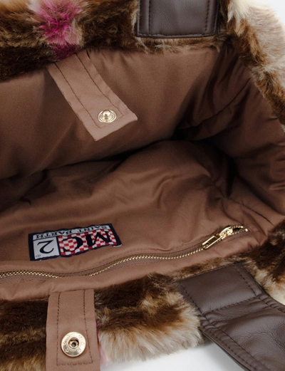 Shop Mc2 Saint Barth Brown Soft Fur Bag