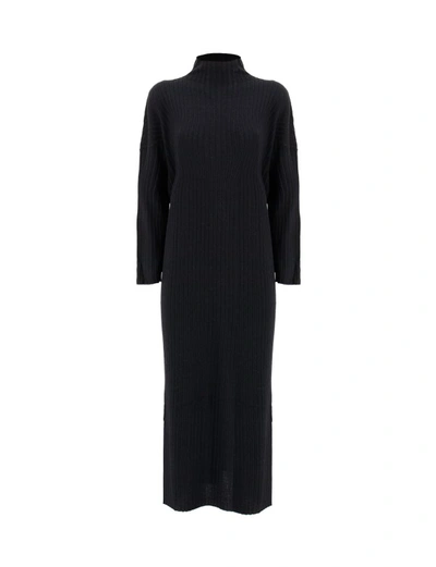 Shop Panicale Black Ribbed Dress