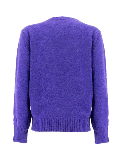 Shop Mc2 Saint Barth Brushed Crew Neck Pullover In Blue