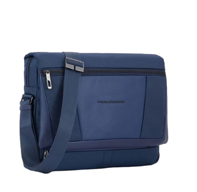 Shop Piquadro Computer Messenger Bag In Blue