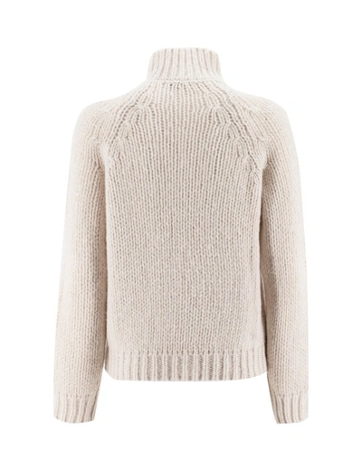 Shop Peserico Soft Turtleneck Sweater In Neutrals