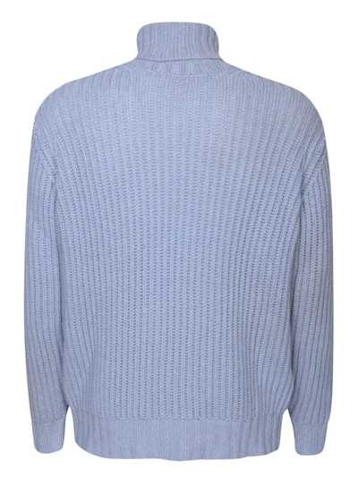 Shop Dell'oglio Blue Cashmere Pullover