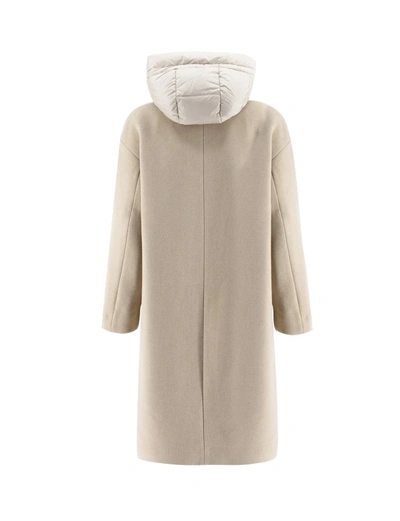 Shop Duno Wool Coat With Adjustable Ring Collar In Neutrals