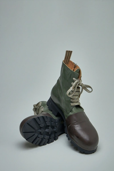 Ziggy Chen Polished-finish Leather Boots