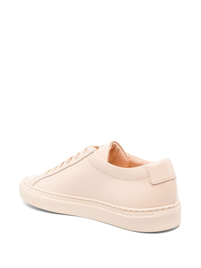 Shop Common Projects Original Achilles Low Leather Sneakers In Orange