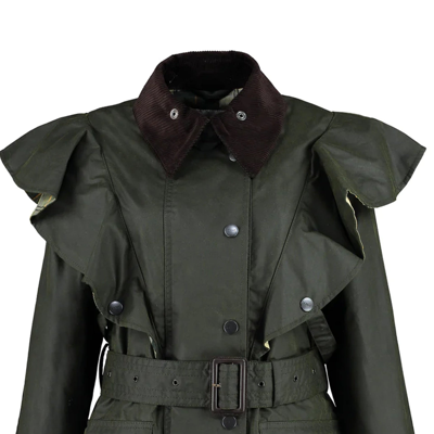 Chloé X Barbour Corduroy-trim Waxed-cotton Jacket
