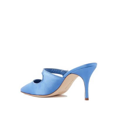 Manolo Blahnik Crystal Button Muller Heels