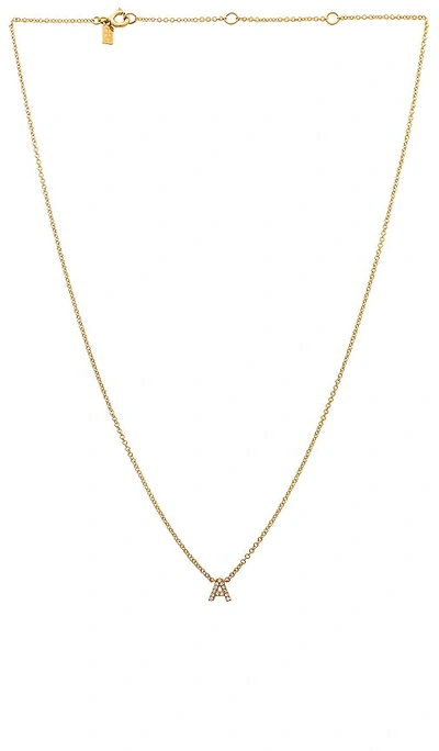 Ef Collection Diamond Initial Necklace In Metallic Gold