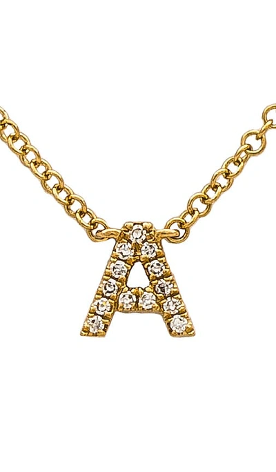 Ef Collection Diamond Initial Necklace In Metallic Gold