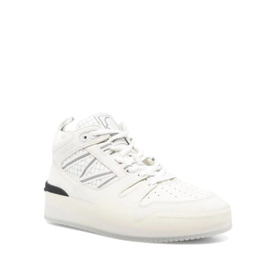 Shop Moncler Pivot Leather Sneakers