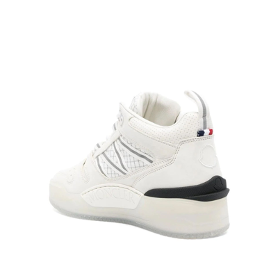 Shop Moncler Pivot Leather Sneakers