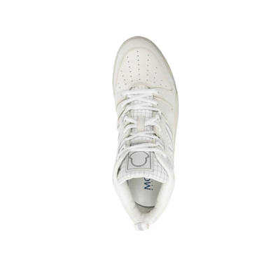 Shop Moncler Pivot Leather Sneakers