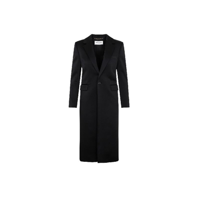 Shop Saint Laurent Satin Coat