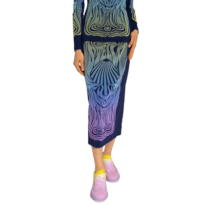 Stella Mccartney Midi Skirt With Velvet Applique