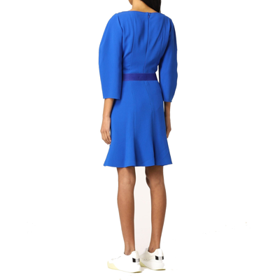 Stella Mccartney Blouson-sleeve Belted Mini Dress