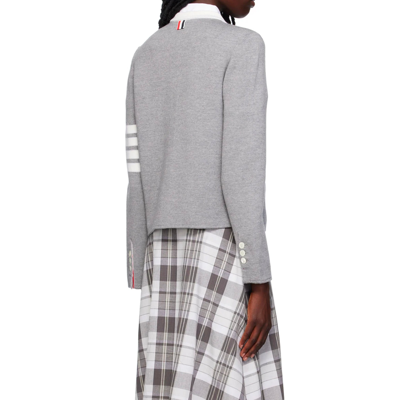 Shop Thom Browne 4 Bar Wool Cardigan