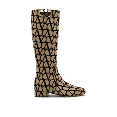 Shop Valentino Garavani  Garavani Canvas Logo Boots