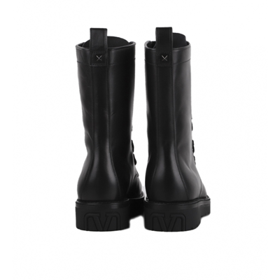 Valentino Xcombat Leather Boots