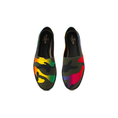 Shop Valentino Garavani  Vltn Camouflage Espadrilles