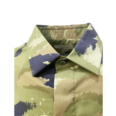 Shop Valentino Camouflage Army Shirt
