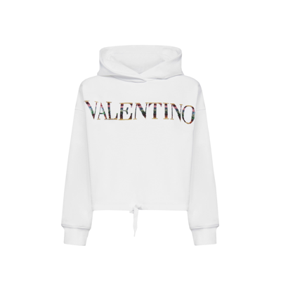 Shop Valentino Cotton Logo Sweatshirt
